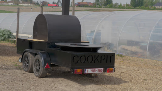 Verhuur trailer met cookpit XXL en pizza oven